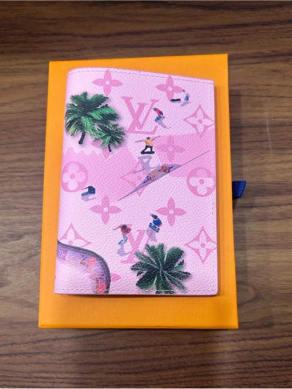 Louis Vuitton Skateboard Pink Passport Holder